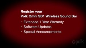 How to Set Up the Polk Omni SB1 Wireless Sound Bar - iOS Device