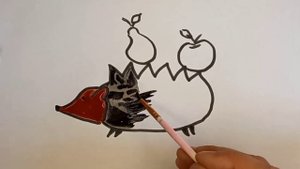 Учимся рисовать ёжика. Рисунок ежа.