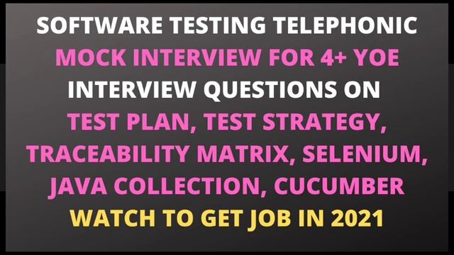 Automation Testing Mock Interview| Test Plan, Selenium Framework, Advance JAVA Collections| 4+ YOE смотреть онлайн