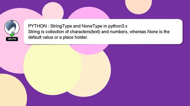 PYTHON : StringType and NoneType in python3.x