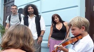 Anatol spielt fuer Ara Malikian Violinkonzert A min von Vivaldi, in Santa Cruz de La Palma