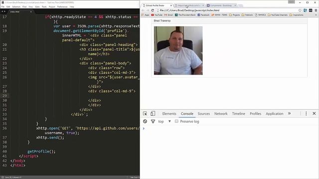 Introduction To Javascript | Github AJAX Project  | Final Part | Eduonix