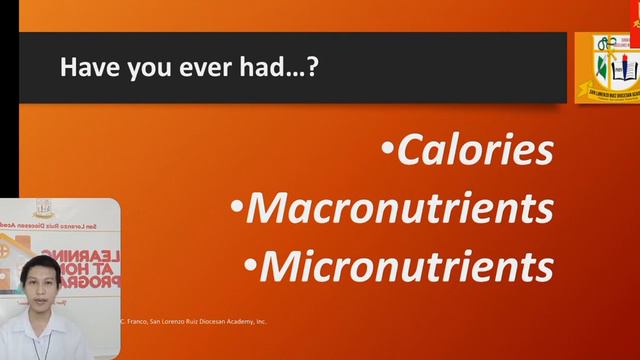Biomolecules in Food Labels (Grade 10 Science) Discussion Video