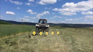 Грабли-ворошилки  МТЗ-80/ Flipping hay with MTZ-80