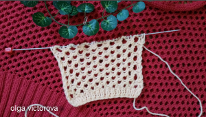 АЖУРНАЯ СЕТОЧКА СПИЦАМИ 34 Вязание Узоры спицами