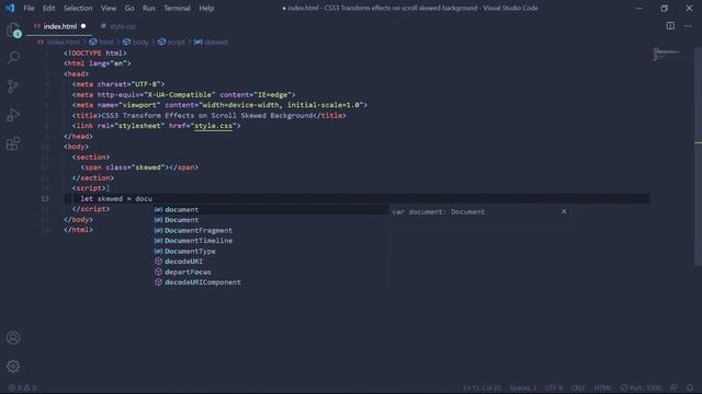 CSS3 Transform effects on Scroll Skewed Background | Custom Scroll Bar | Rajacharles | Tips & Trick смотреть онлайн