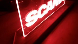 Подсветка с логотипом SCANIA из оргстекла своими руками