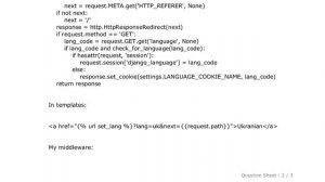 Django : Django: i18n - change language