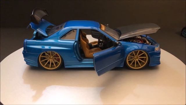 Nissan Skyline GTR R34 1:24 JadaToys смотреть онлайн