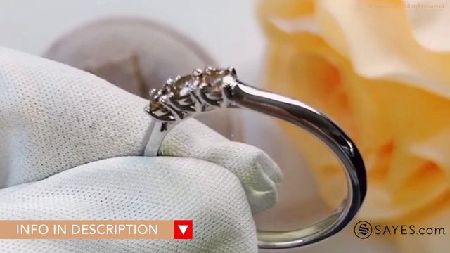 SAYES.COM - Trilogy Ring "Petunia" - Brown Diamonds 0,39 ct - Semi-Custom Jewel - Made in Italy смотреть онлайн