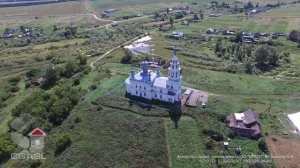 Аэросъемка Скорбященского храма (с. Егидерево)