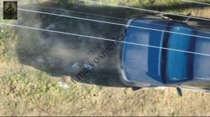 Сбросы по автомобилю ВСУ в районе Херсона/Drops at the AFU car near Kherson