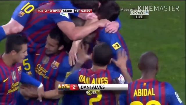 Гол Dani Alves в ворота Real Madrid !!! смотреть онлайн