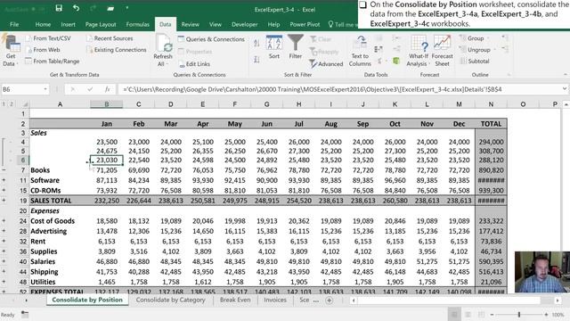 Obj. 3-4 (2/3) Data Analysis & Business Intelligence 77-728 MOS Excel 2016 Expert Tutorial смотреть онлайн