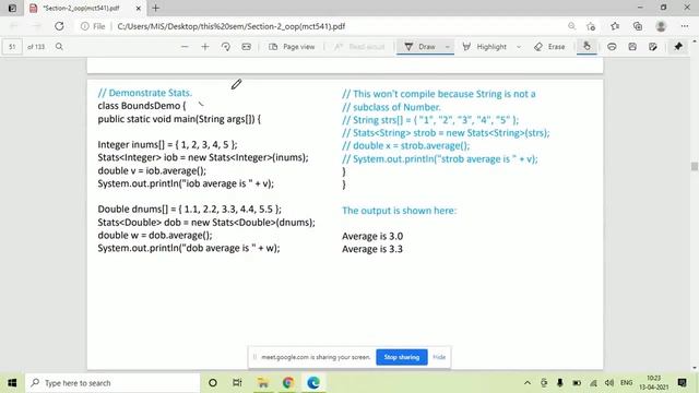 Lecture - 21 Generic Method and ArrayList Collection Class