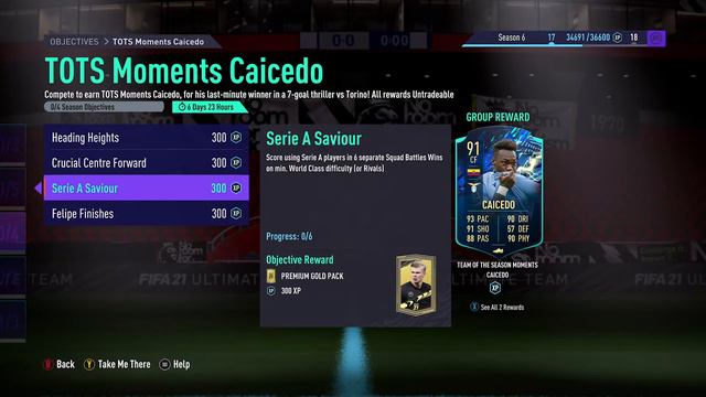 91 Caicedo TOTS Moments Objectives FIFA 21 смотреть онлайн