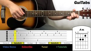 How to play UNCHAINED MELODY 👻 - The Righteous Brothers / GUITAR Lesson 🎸 / GuiTabs N°115
