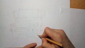 Рисуем грузовик ГАЗ 3309