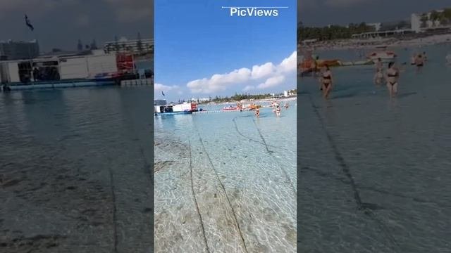 Кипр. Самый красивый пляж Айя-Напа. Обстановка на пляже сегодня 14 декабря 2023. Погода