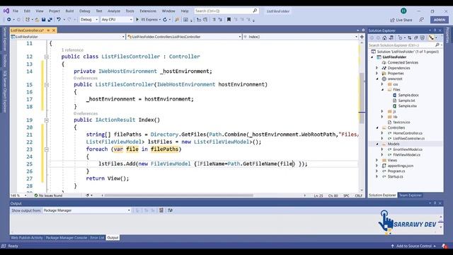 ASP.NET Core - Display List of Files From Server Folder
