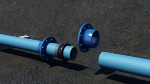 Монтаж обжимных фланцев