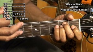 How To Play BACK IN BLACK AC_DC ACOUSTIC Guitar For Beginners @EricBlackmonGuitar (720p)
