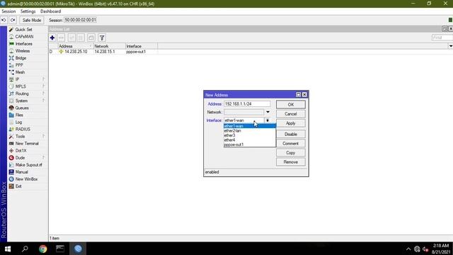 Mikrotik - Basic Configuration ( PPPoE, DHCP, NAT, IP LAN )