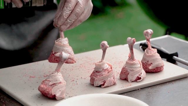 Куриные чупа-чупсы BBQ на гриле
