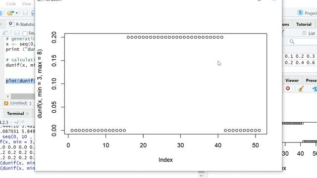 Statistics using R programming - Continuous uniform distribution with R programming . #rprogramming
