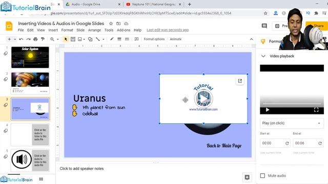 How To Insert Video or Audio to Google Slides - Tutorial 2021