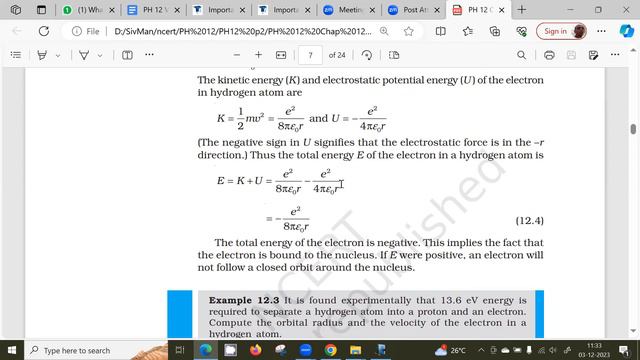 CBSE Class 12 Physics | Atoms 1 | 3Dec2023_1