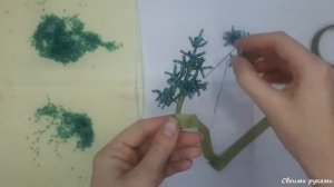 Елочка из бисера. Игольчатая техника плетения.  Мастер-класс.
