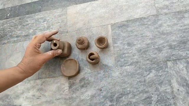 Handmade miniature kitchen set with clay #Alimudart
