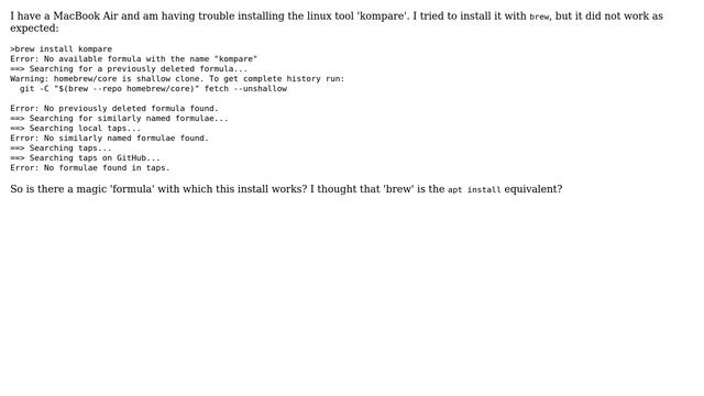 How to install 'kompare' on a mac? (2 Solutions!!) смотреть онлайн