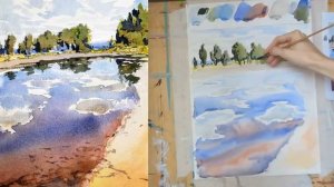 Бесплатный мастер-класс пейзаж акварелью. Мини-курс "Акварель для новичков" Урок 5