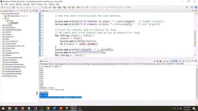 Arrays and ArrayLists, continued смотреть онлайн