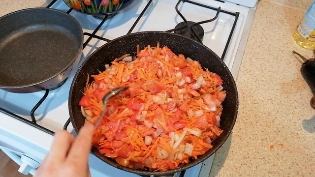 Баклажаны с помидорами! Сочно, вкусно и быстро! смотреть онлайн