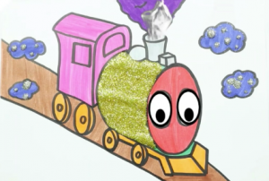 Поезд, Вертолет, Грузовик. Рисуем легко