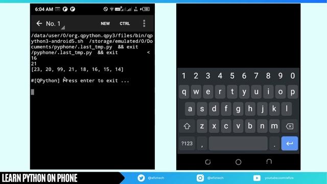 Python on Phone: 20 List Insert Method in Python #Python #PythononPhone