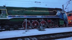 3М62У-0058 – "тепловоз Деда Мороза". Отправление из Великого Новгорода на Чудово