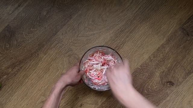 Салат "Красное море" | Рецепт вкусного салата из крабовых палочек