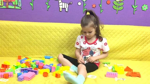 Детский конструктор Строитель игрушки Полесье Строим домик