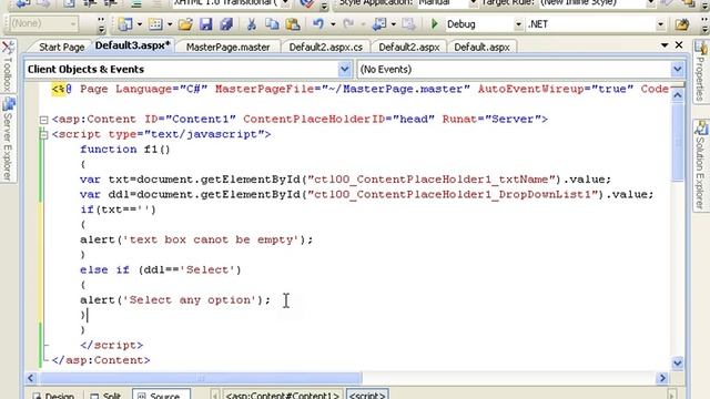 Javascript in Asp.Net Pages 3 Of 4(Form Validations At Client Side) (ASP.Net 35 of 44)