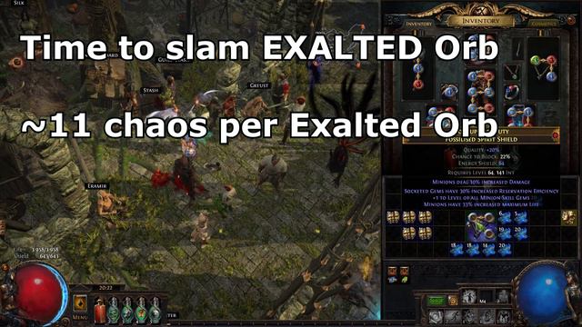 CRAFT ► Best Minions Shield ► Summon raging spirit SRS ► POE Kalandra League смотреть онлайн