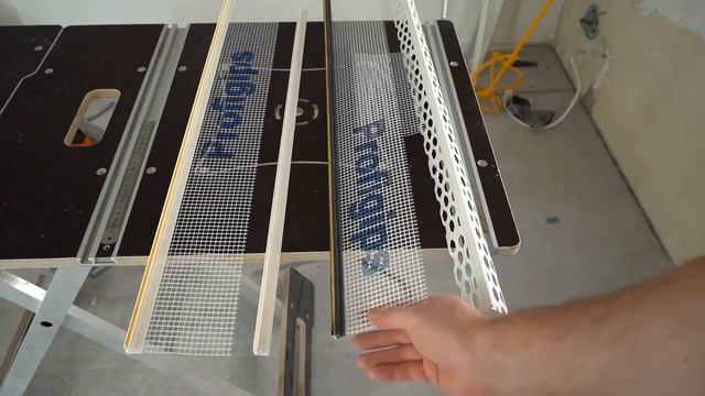 Как использовать оконный примыкающий профиль с сеткой графит и коричневый. PROFIGIPS смотреть онлайн