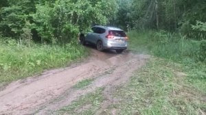 Nissan X-Trail t-32 бездорожье, подъём в гору. Диагональ.