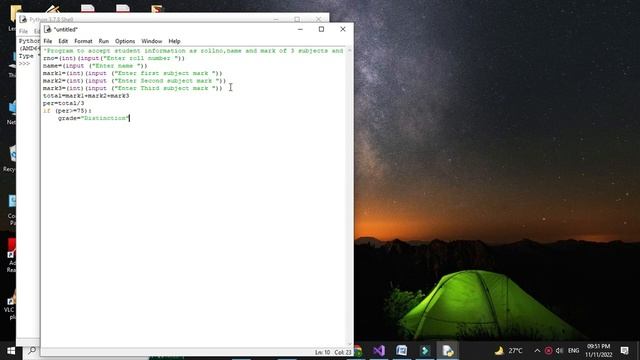 Python Program To Accept Student Information And Find Total Percentage And Grade смотреть онлайн