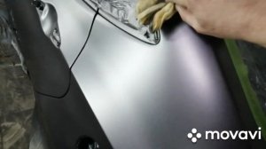 Покраска Хундай солярис с переходом базы и лака.