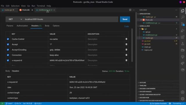 Cómo usar middlewares con gorilla/mux смотреть онлайн