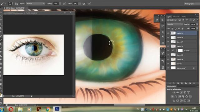 Рисую глаз в Photoshop. Цифровое рисование. Часть 4. Финал смотреть онлайн